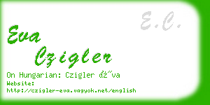 eva czigler business card